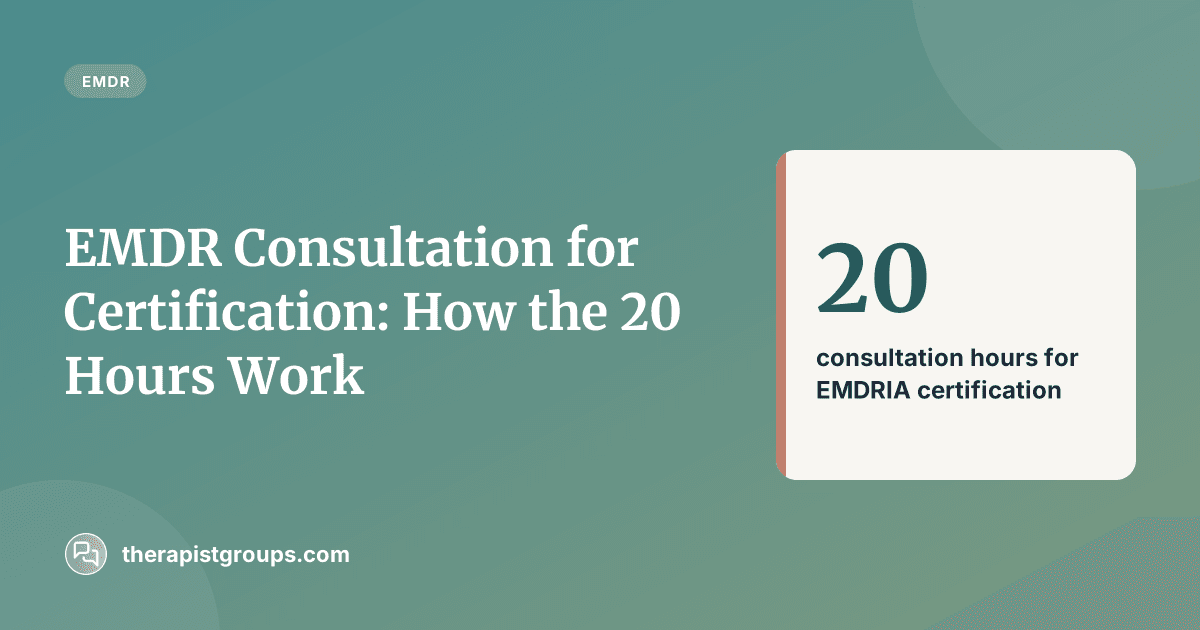 EMDR consultation hours for EMDRIA certification guide cover