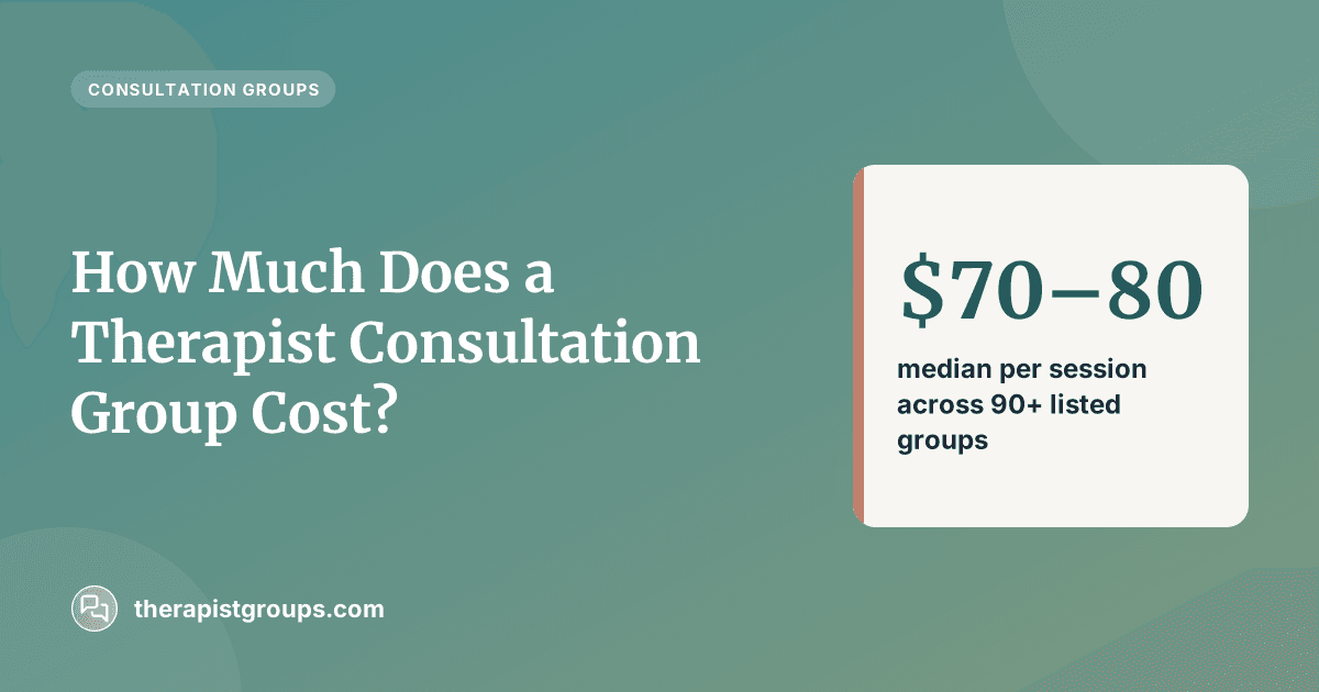 Therapist consultation group cost guide cover