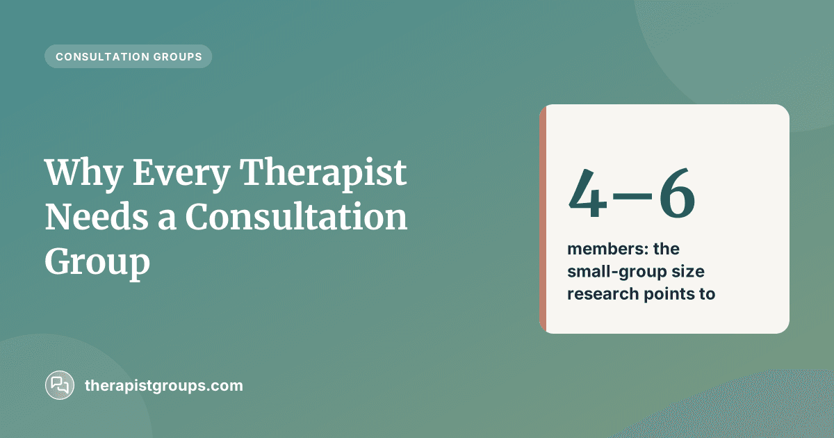 Why every therapist needs a consultation group article cover